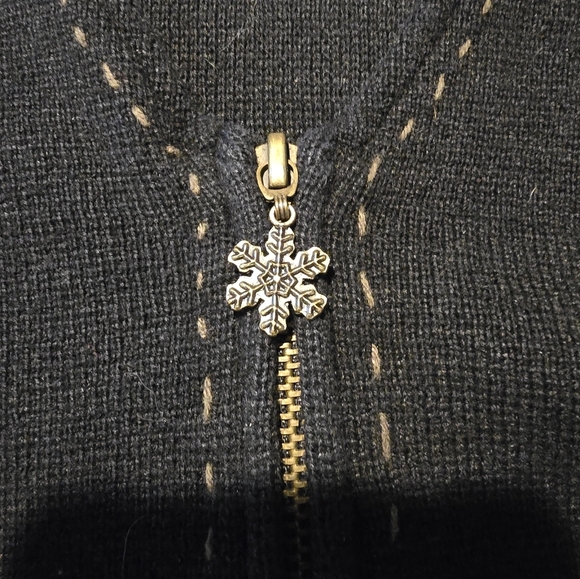 Vintage Woolrich Winter Snowman Applique zip front Vest Black Vest sz XL - Picture 7 of 12